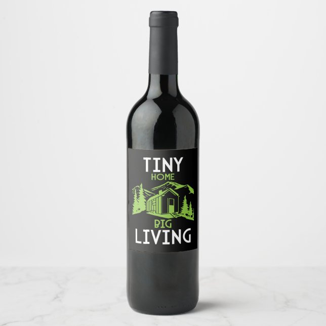 Tiny House Home Decor  Wine Label (Front)