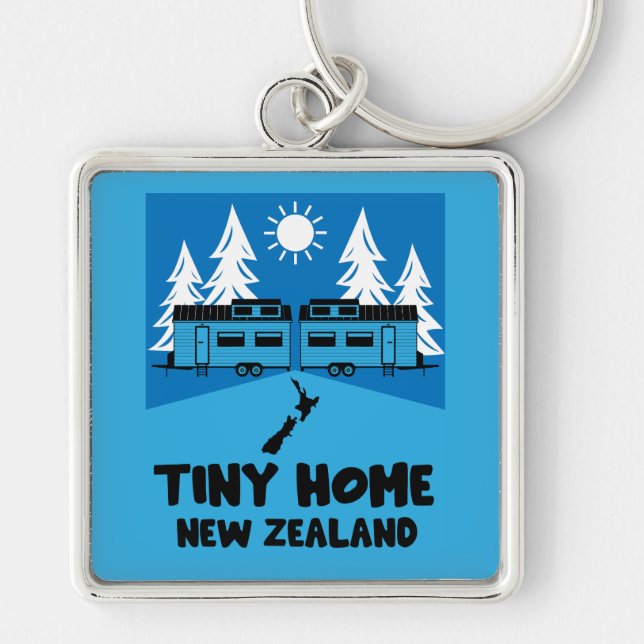 Tiny House Home New Zealand Key Ring (Front)