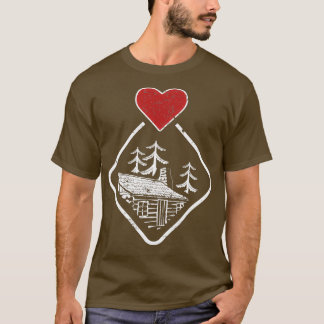 Tiny House Living Log Cabin Tiny House Apparel T-Shirt