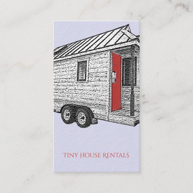 Tiny House On Wheels Rentals Business Card (Front)