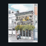Tiny House Saigon Vietnam Illustration Postcard<br><div class="desc">Bring the beauty of nature indoors with this Tiny House No.4 D3 Saigon Vietnam Artwork. This watercolor illustration artwork features an original hand-drawn sketch of a townhouse in Saigon, Vietnam, with a garden all over the front facade, including the overhanging roof. The unique and captivating character of this house shows...</div>