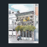 Tiny House Saigon Vietnam Illustration Postcard<br><div class="desc">Bring the beauty of nature indoors with this Tiny House No.4 D3 Saigon Vietnam Artwork. This watercolor illustration artwork features an original hand-drawn sketch of a townhouse in Saigon, Vietnam, with a garden all over the front facade, including the overhanging roof. The unique and captivating character of this house shows...</div>