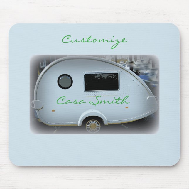 Tiny house teardrop caravan Thunder_Cove Mouse Pad (Front)