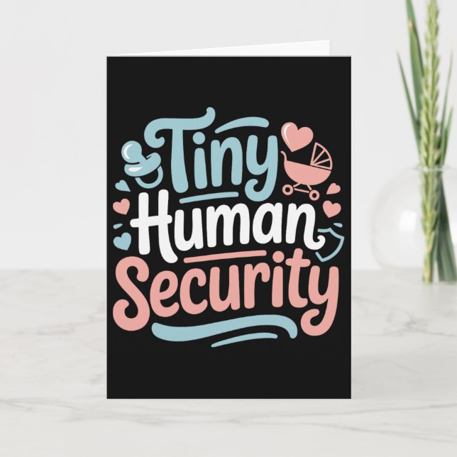 Tiny Human Security - Daycare Teacher Childcare Pr Card (Front)