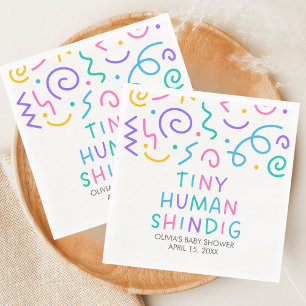 Tiny Human Shindig Baby Shower Napkin