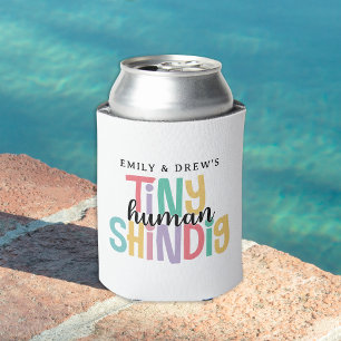 Tiny Human Shindig Cute Couple's Baby Shower Can Cooler