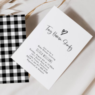 Tiny Human Shindig Minimalism Baby Shower Invitation