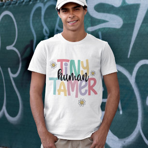 Tiny Human Tamer Colourful Handwritten Text  Tri-Blend Shirt