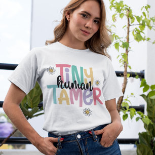 Tiny Human Tamer Cute Colourful Handwritten Text  Tri-Blend Shirt