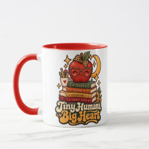 Tiny Humans Big Heart Retro Teacher Coffee Mug