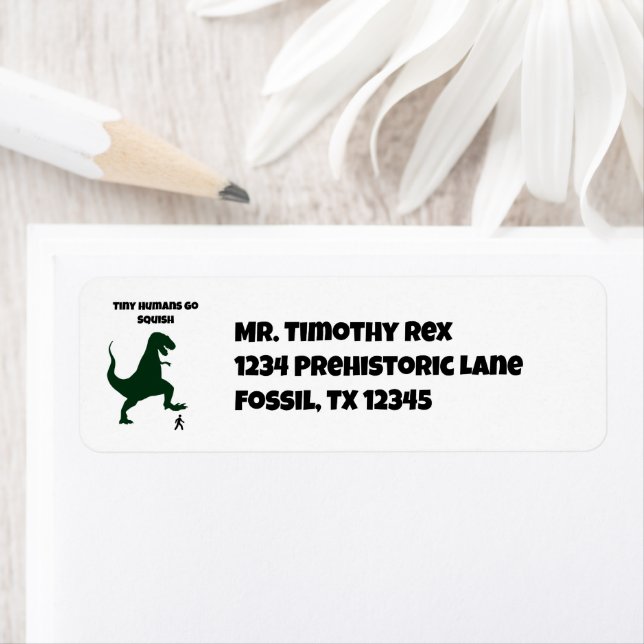 Tiny Humans Go Squish Funny Dinosaur Cartoon (Insitu)