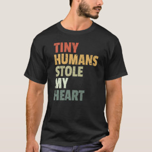 Tiny Humans Stole My Heart Teacher Valentines Day T-Shirt