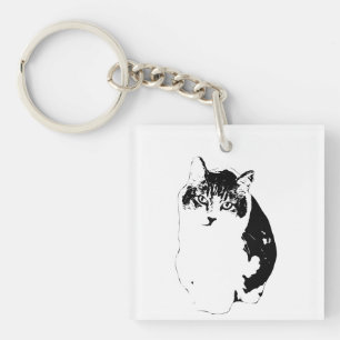 Tiny Ink Portrait Key Ring