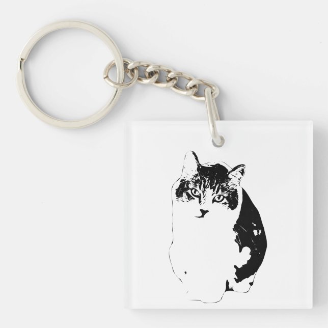 Tiny Ink Portrait Key Ring (Front)