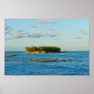 Tiny Island in the Bahamas Poster