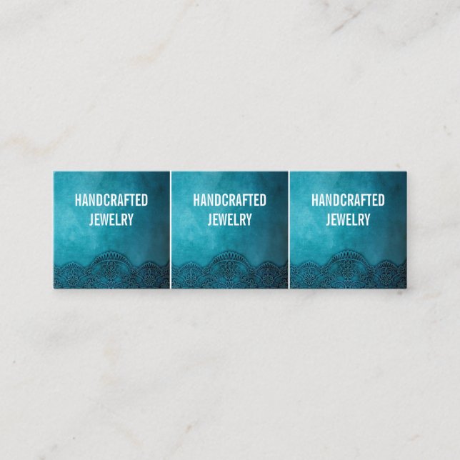 Tiny Jewellery Card-Customise Text- Mini Business  Card (Front)