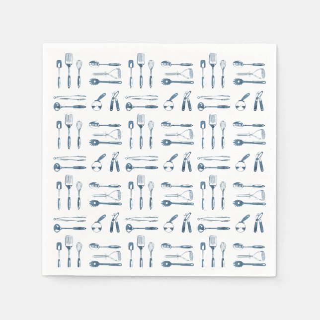 Tiny Kitchen Utensils Napkin (Front)