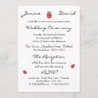 Tiny Ladybird/Ladybug Wedding Invitation