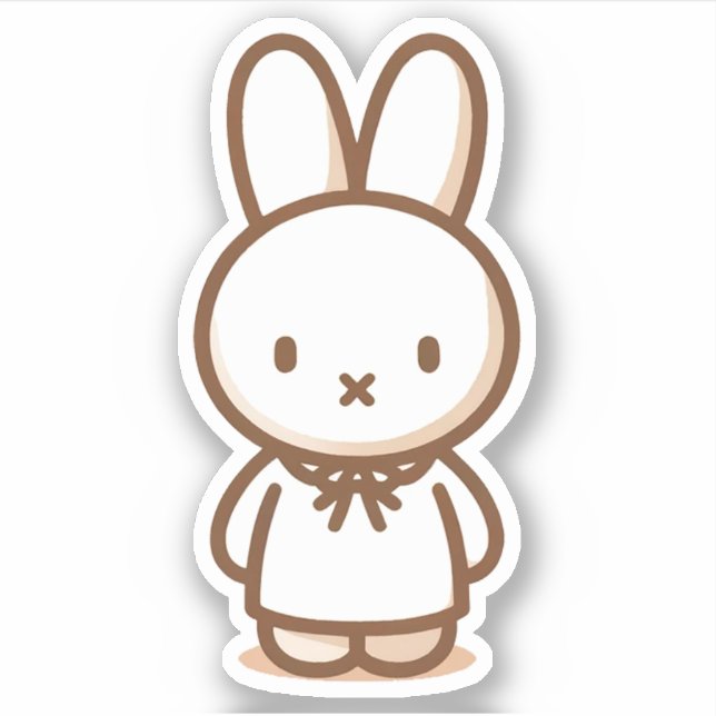 Tiny latte ribbon dress Custom-Cut Vinyl Sticker (Front)