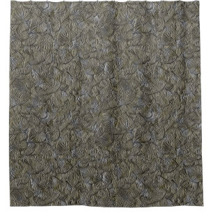 Tiny Leaves Nature Art Pattern  Shower Curtain