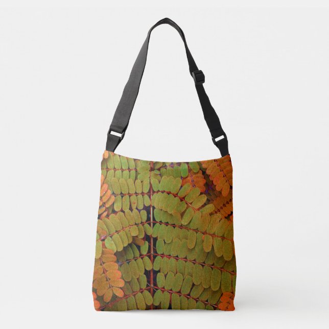 Tiny Leaves Pattern Crossbody Bag (Front)
