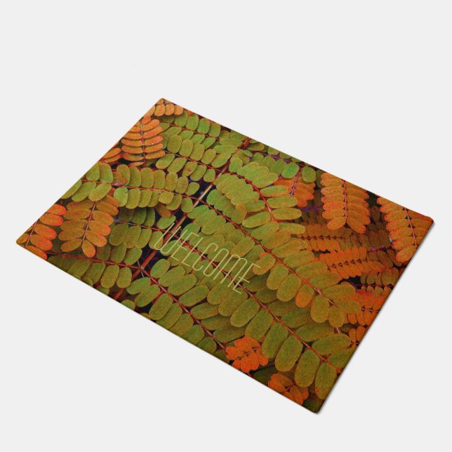 Tiny Leaves Pattern Doormat (Angled)