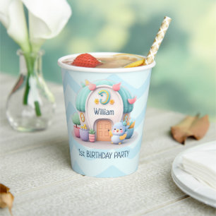 Tiny little house with dragon 1st Birthday Party  Paper Cups