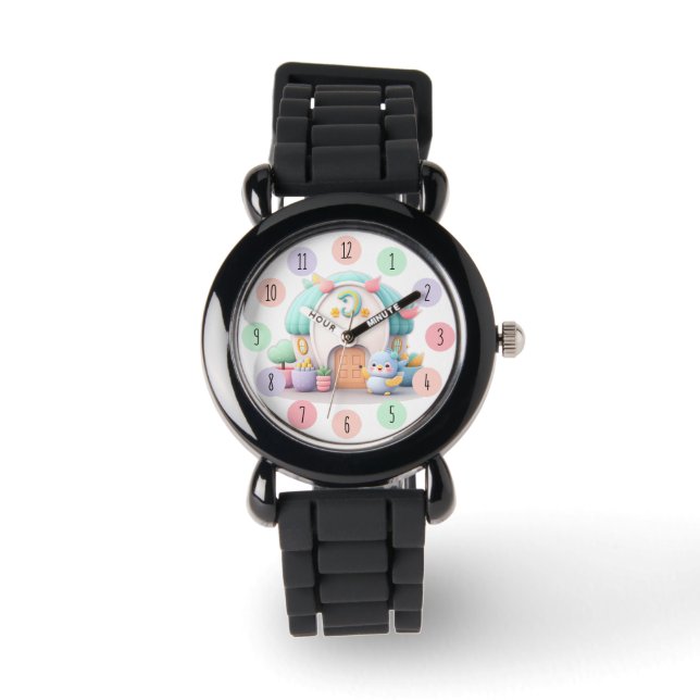 Tiny little house with dragon kid watch (Front)