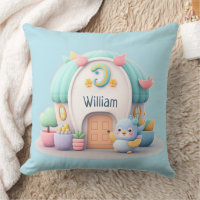 Tiny little house with little dragon and NAME boy