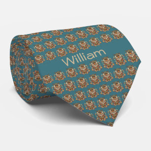 Tiny Mandala Owl Pattern Tie