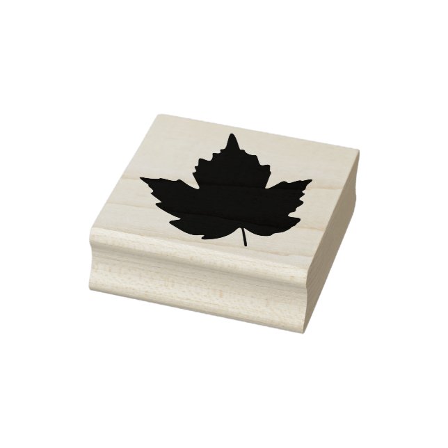Tiny Maple Leaf Canada Day Flag Symbol Red Rubber Stamp (Stamp)
