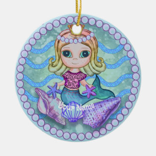 Tiny Mermaid Ceramic Tree Decoration