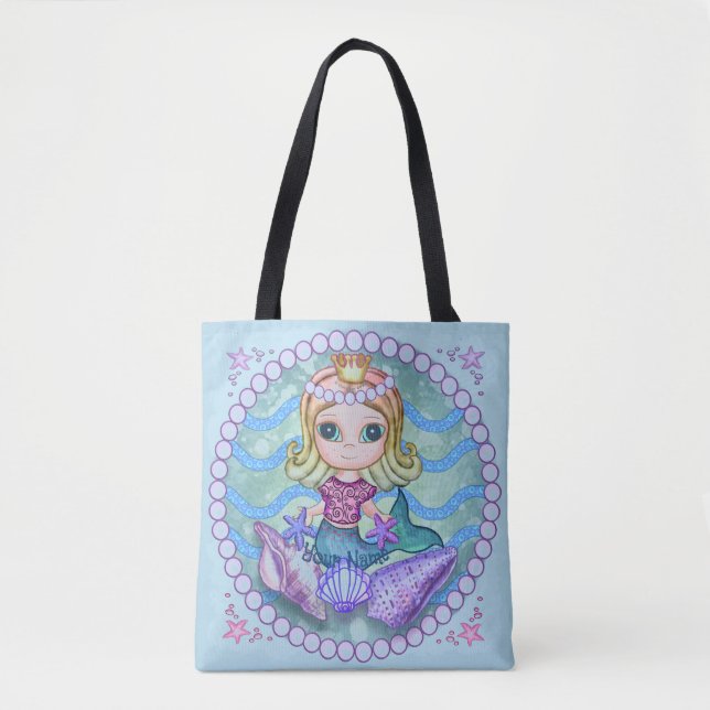 Tiny Mermaid  Tote Bag (Front)
