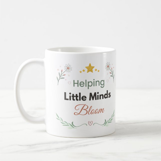 Tiny Moments Botanical Daisy Design Coffee Mug (Left)