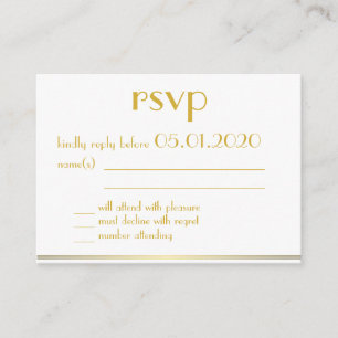Tiny Monogrammed Great Gatsby Wedding RSVP Cards