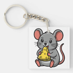 Tiny Mouse Cottage Key Ring
