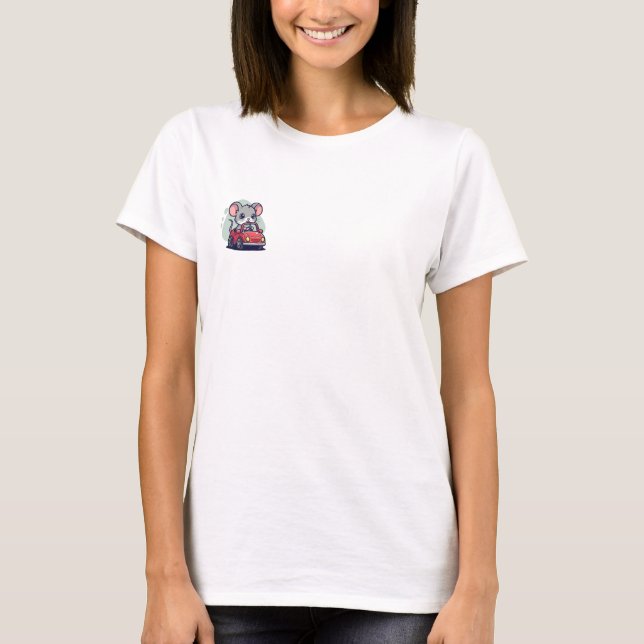 Tiny Mouse Road Trip T-Shirt (Front)