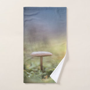 Tiny Mushroom Nature Photo Hand Towel