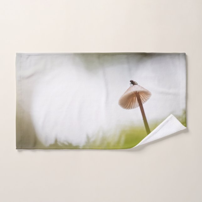 Tiny Mushroom Nature Photo Hand Towel (Hand Towel)