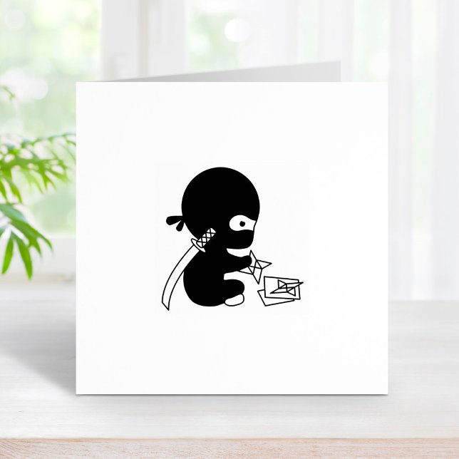 Tiny Ninja Folding Origami Star 1x1 Rubber Stamp (Creator Uploaded)
