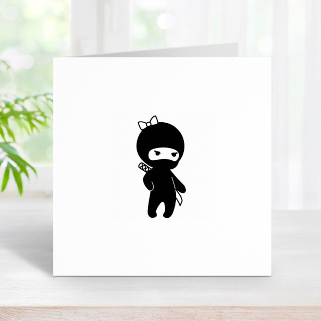 Tiny Ninja Girl 1x1 Rubber Stamp (Creator Uploaded)