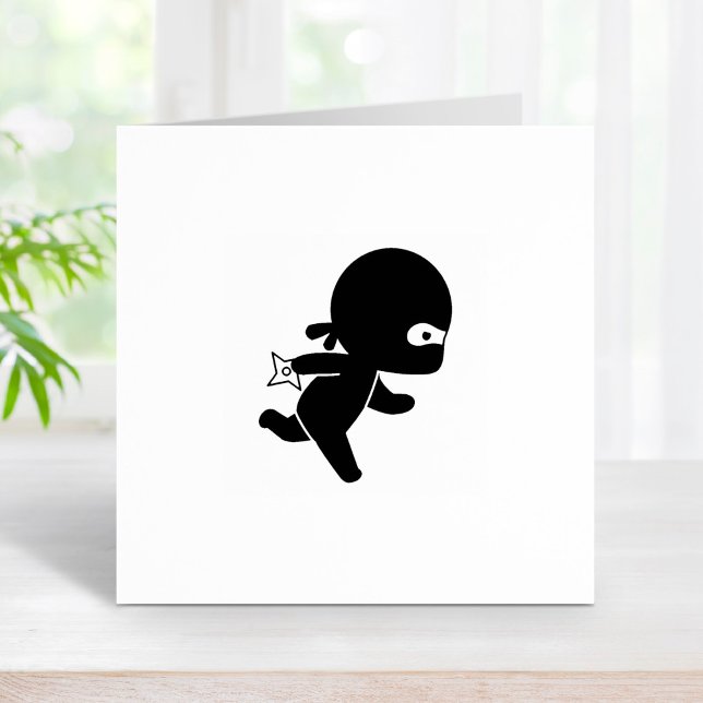 Tiny Ninja Running 1x1 Rubber Stamp (Creator Uploaded)