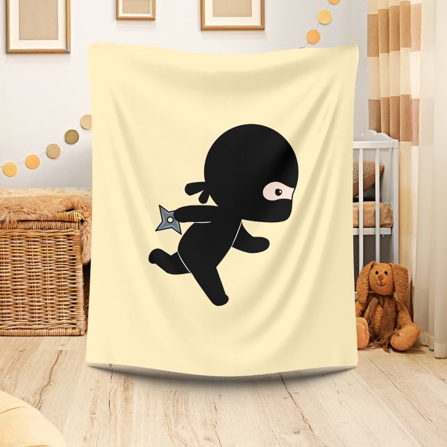 Tiny Ninja Running On Yellow Fleece Blanket (Creator Uploaded)