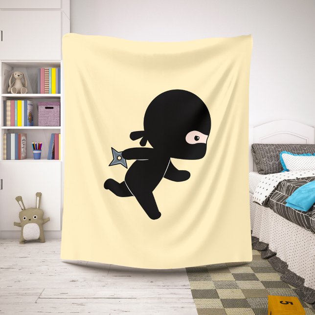 Tiny Ninja Running on Yellow Sherpa Blanket (Creator Uploaded)