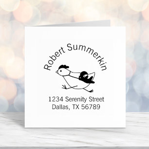 Tiny Ninja Taming Chicken Arch Address Self-inking Stamp