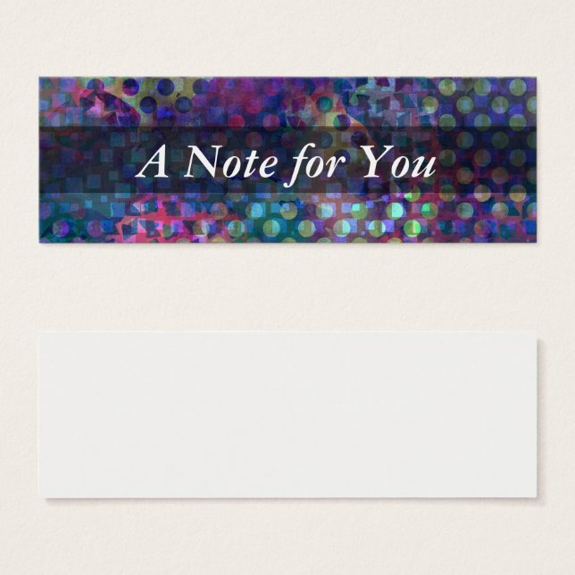 Tiny Notes on Multicolored Abstract Digital Art (Front & Back)
