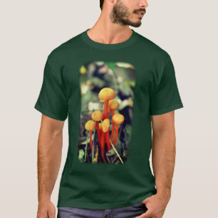 Tiny Orange Mushrooms Nature  T-Shirt