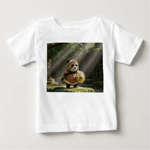 Tiny Panda Knight in Wooden Armour Baby T-Shirt