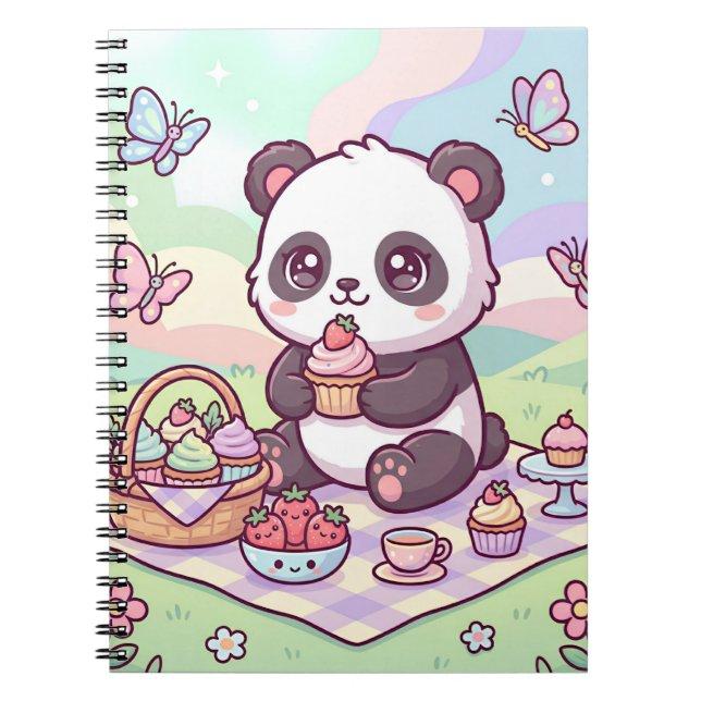 Tiny Panda Picnic Notebook (Front)