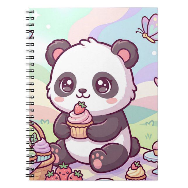 Tiny Panda Picnic Notebook (Front)